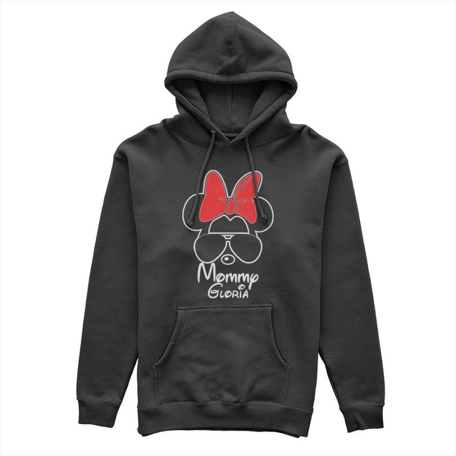 Felpa donna personalizzata con nome mommy minnie Per la mamma