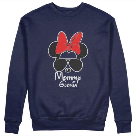 Felpa donna personalizzata con nome mommy minnie Per la mamma