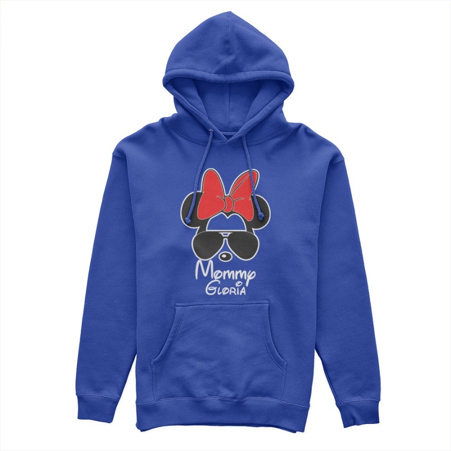 Felpa donna personalizzata con nome mommy minnie Per la mamma