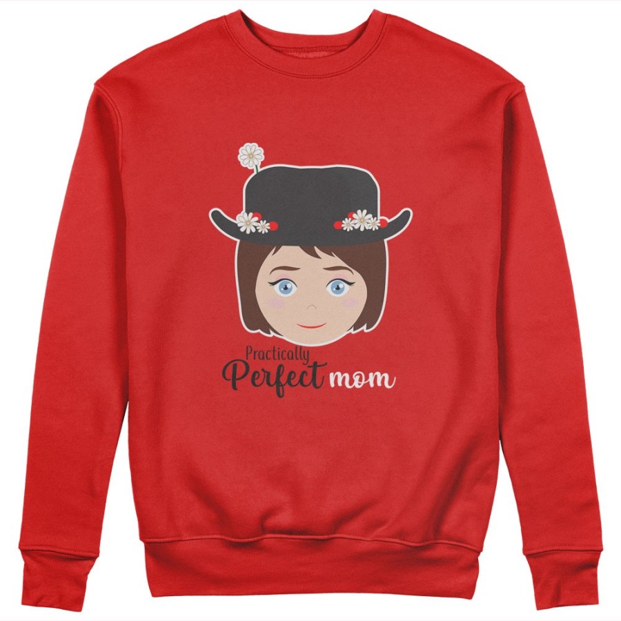 Felpa donna practically perfect mom Per la mamma