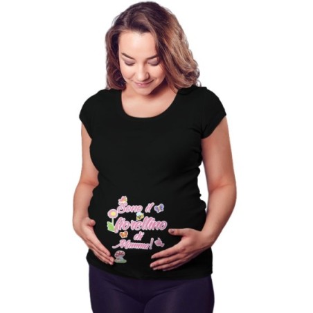 Maglia premaman sono il fiorellino di mamma