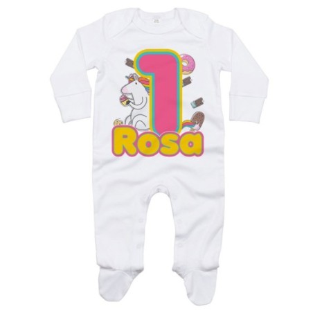 Tutina neonato personalizzata con nome festa a tema...