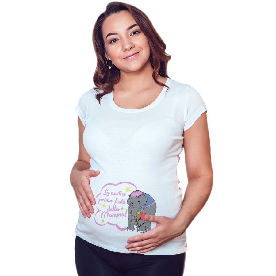 Maglia premaman la nostra prima festa della mamma elefanti Per la mamma
