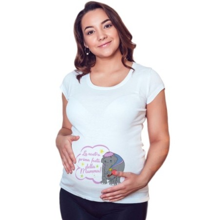 Maglia premaman la nostra prima festa della mamma elefanti Per la mamma