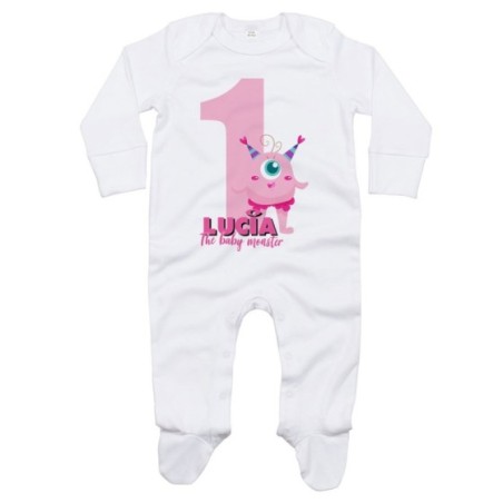 Tutina neonato personalizzata con nome festa a tema...