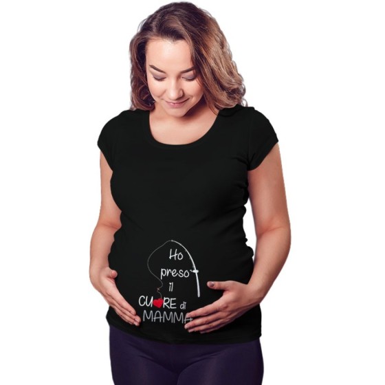 Maglia premaman ho preso il cuore di mamma Per la mamma