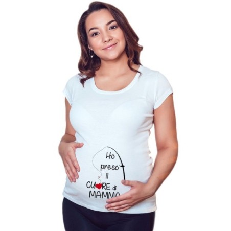 Maglia premaman ho preso il cuore di mamma Per la mamma