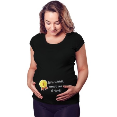 Maglia premaman sei la mamma numero uno al mondo