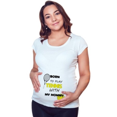 Maglia premaman born to play tennis with my mommy