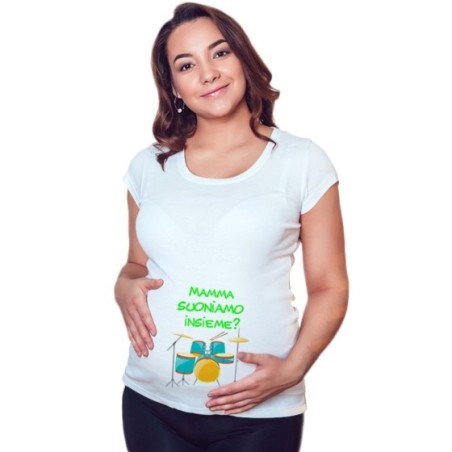 Maglia premaman mamma suoniamo insieme