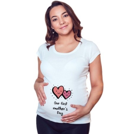 Maglia premaman our first mom's day Per la mamma