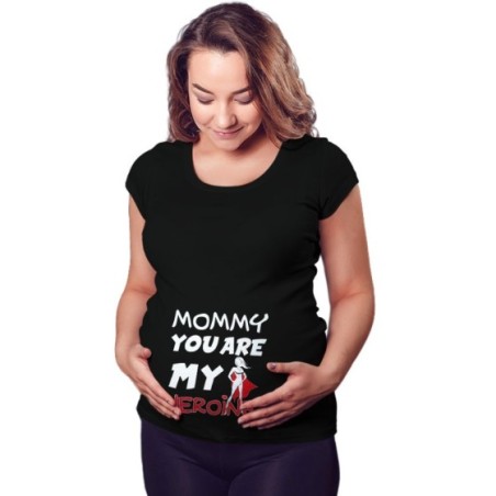 Maglia premaman mommy you are my heroine Per la mamma