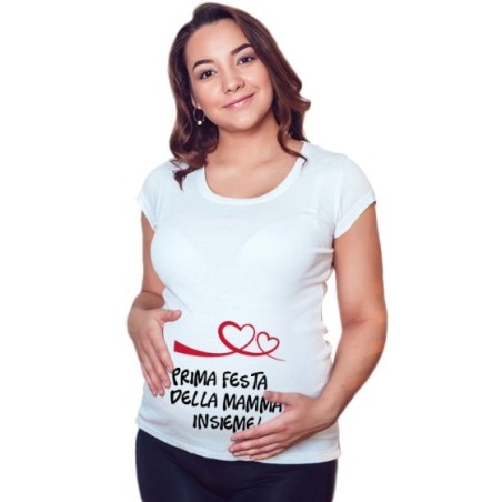 Maglia premaman prima festa della mamma insieme