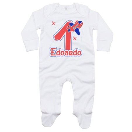 Tutina neonato personalizzata con nome festa a tema...