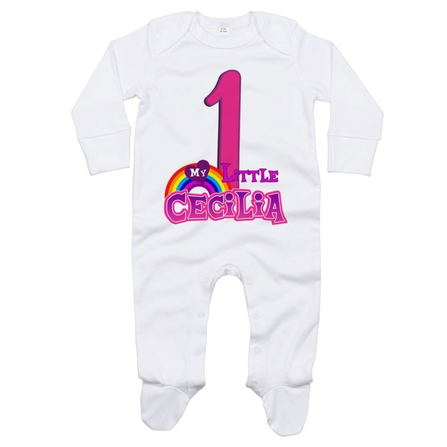 Tutina neonato personalizzata con nome festa a tema mini pony Compleanno