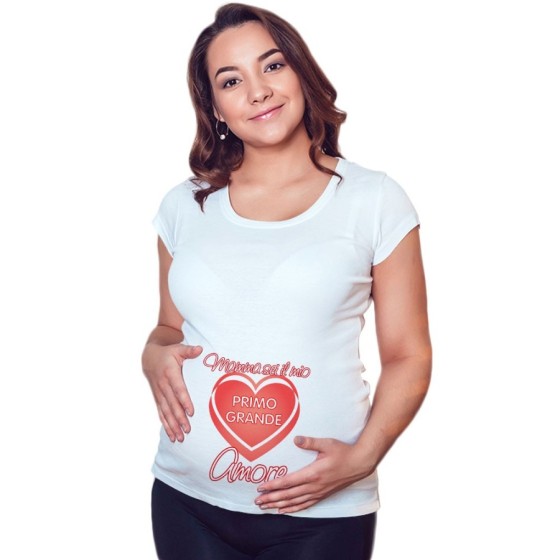 Maglia premaman mamma sei il mio primo grande amore Per la mamma