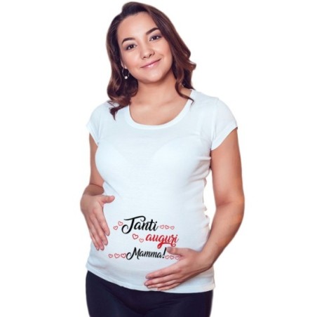 Maglia premaman tanti auguri mamma Per la mamma