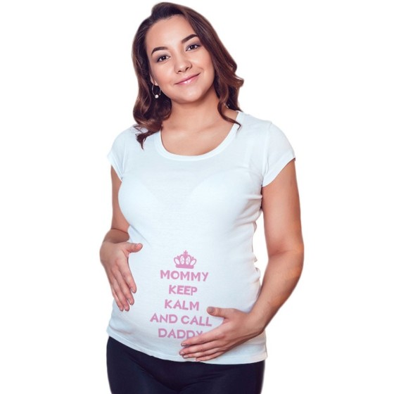 Maglia premaman mommy keep calm and call daddy Per la mamma