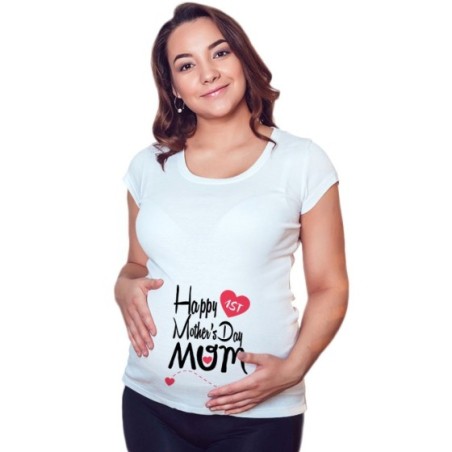 Maglia premaman happy first mother's day mommy Per la mamma