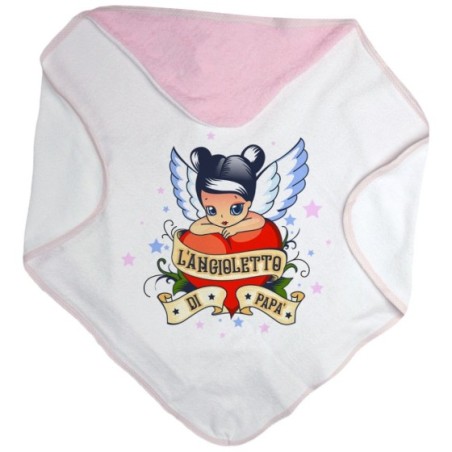 Accappatoio neonata l'angioletto di papà