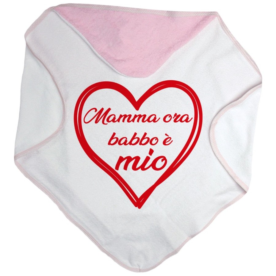 Accappatoio neonato mamma ora babbo è mio Per il papà