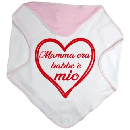 Accappatoio neonato mamma ora babbo è mio Per il papà