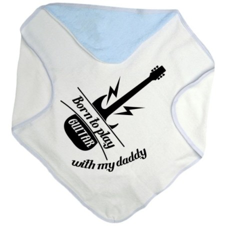 Accappatoio neonato born to play guitar with my daddy