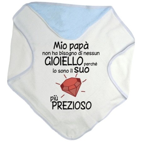 Accappatoio mio papà non ha bisogno di nessun gioiello perchè sono il suo diamante più prezioso Per il papà