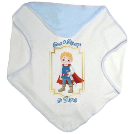 Accappatoio neonato sono il principe di papà