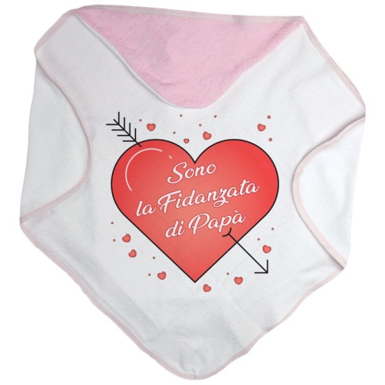 Accappatoio neonata sono la fidanzata di papà con cuori Per il papà
