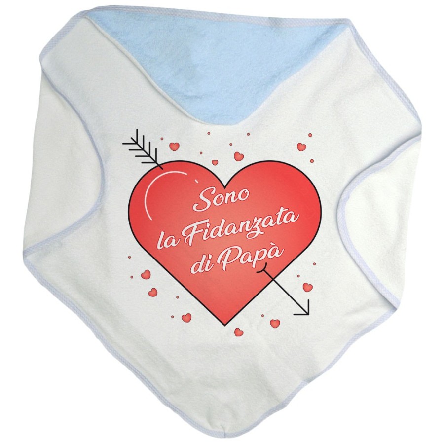 Accappatoio neonata sono la fidanzata di papà con cuori Per il papà