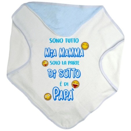 Accappatoio neonato sono tutto mia mamma solo la parte di...