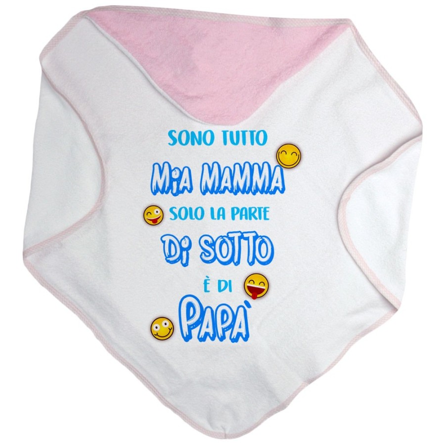 Accappatoio neonato sono tutto mia mamma solo la parte di sotto è di papà Per il papà