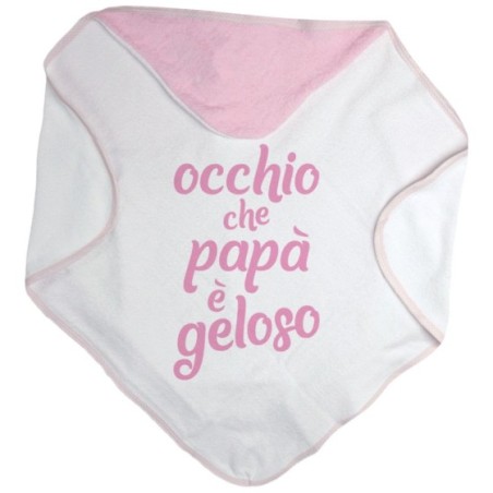 Accappatoio neonato occhio che papà è geloso