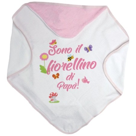 Accappatoio neonato sono il fiorellino di papà