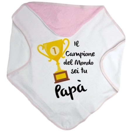 Accappatoio neonato il campione del mondo sei tu papà