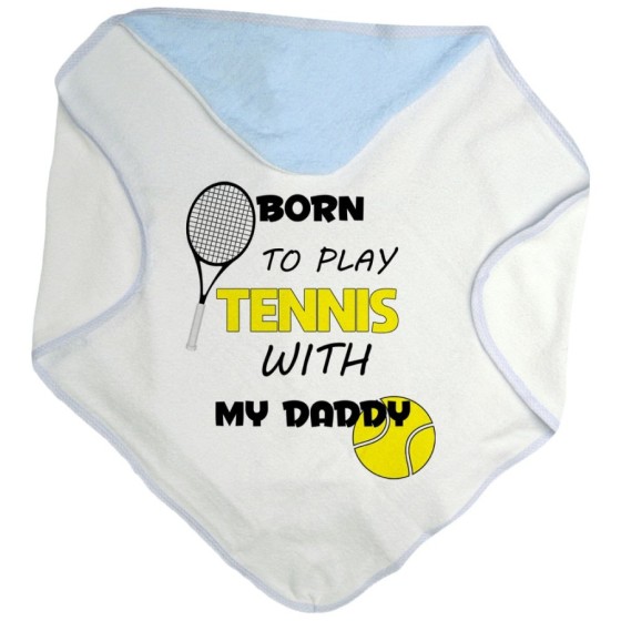 Accappatoio neonato born to play tennis with my daddy Per il papà