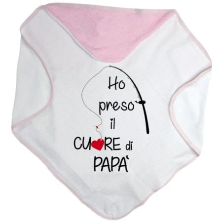 Accappatoio neonato ho preso il cuore di papà