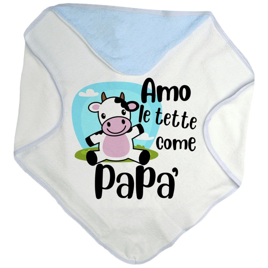 Accappatoio neonato amo le tette come papà Per il papà
