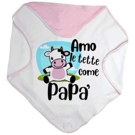 Accappatoio neonato amo le tette come papà Per il papà