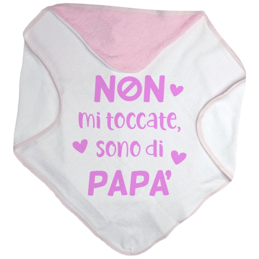 Accappatoio neonato non mi toccate sono di papà Per il papà