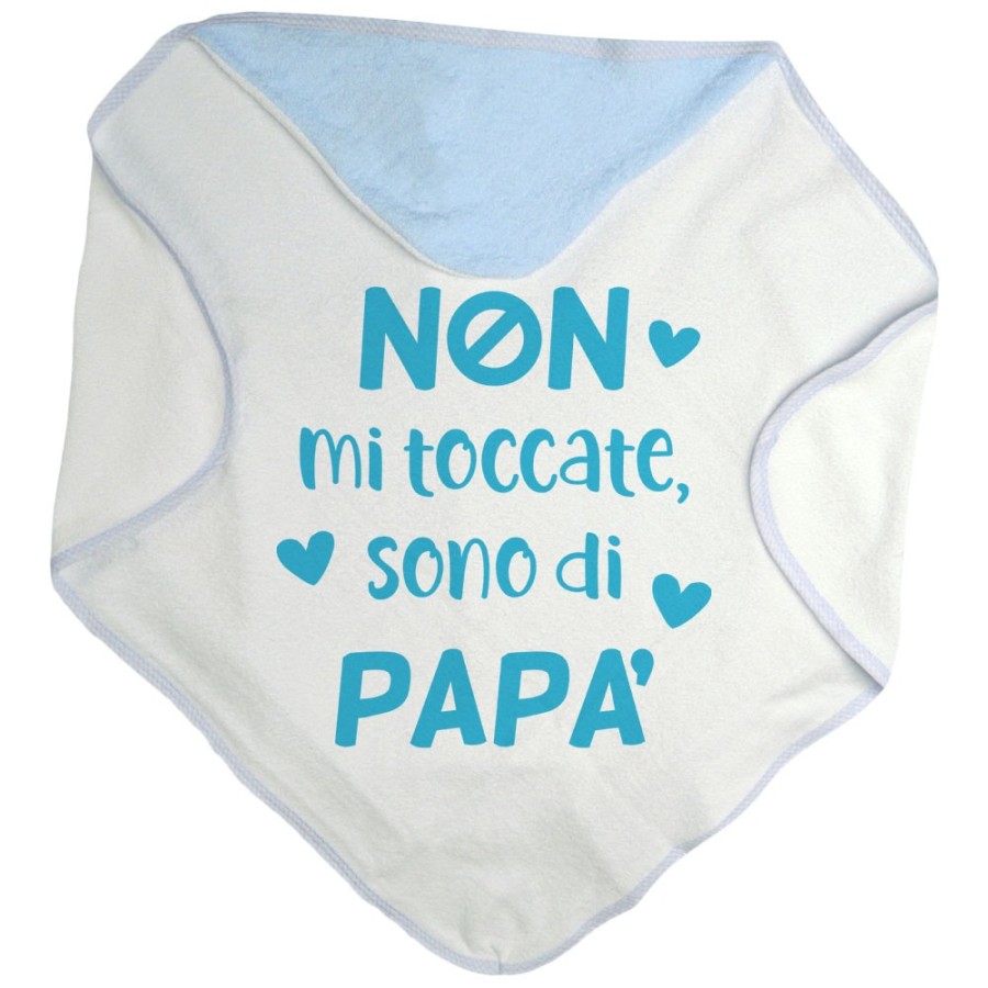 Accappatoio neonato non mi toccate sono di papà Per il papà