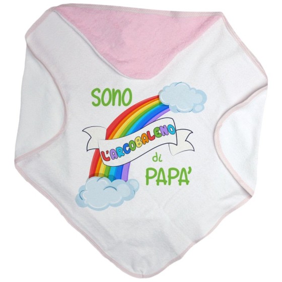 Accappatoio neonato sono l'arcobaleno di papà Per il papà