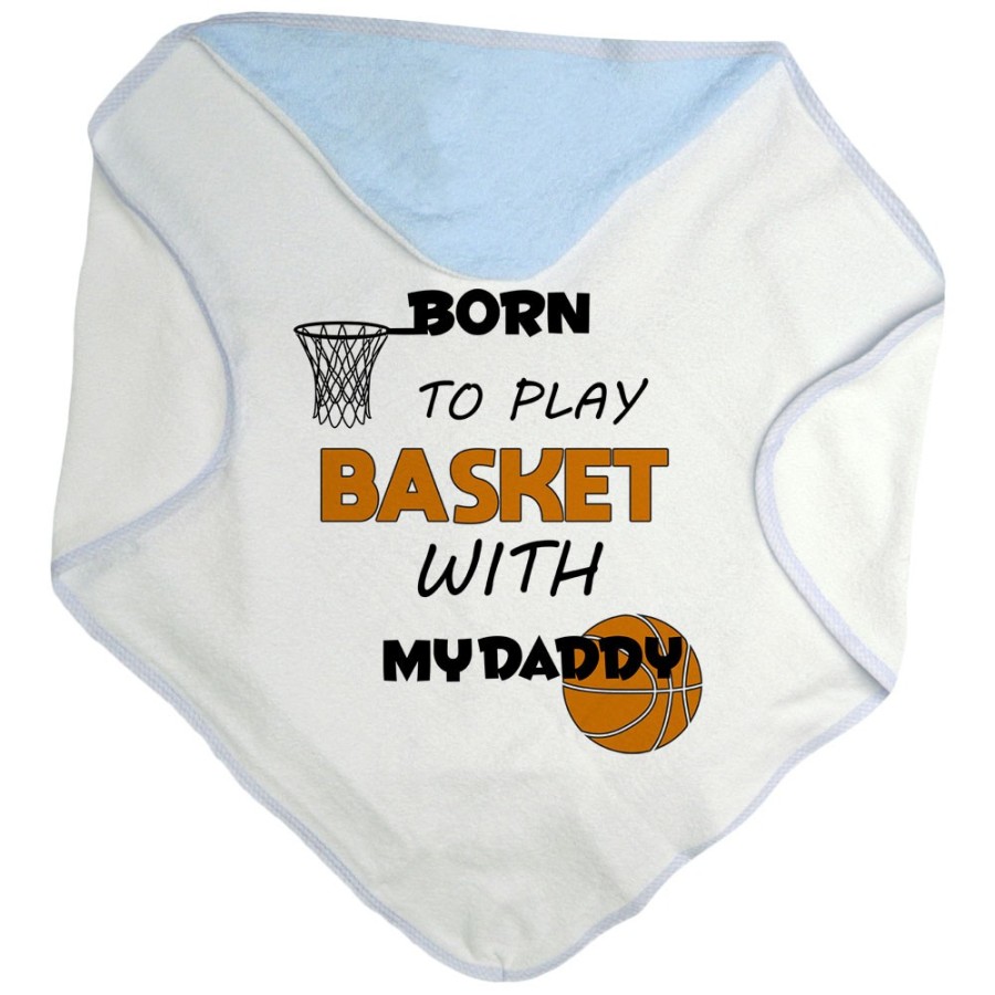 Accappatoio neonato born to play basket with my daddy Per il papà