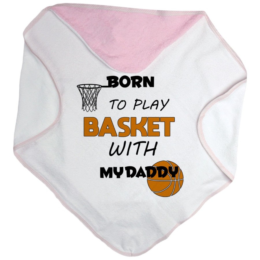 Accappatoio neonato born to play basket with my daddy Per il papà