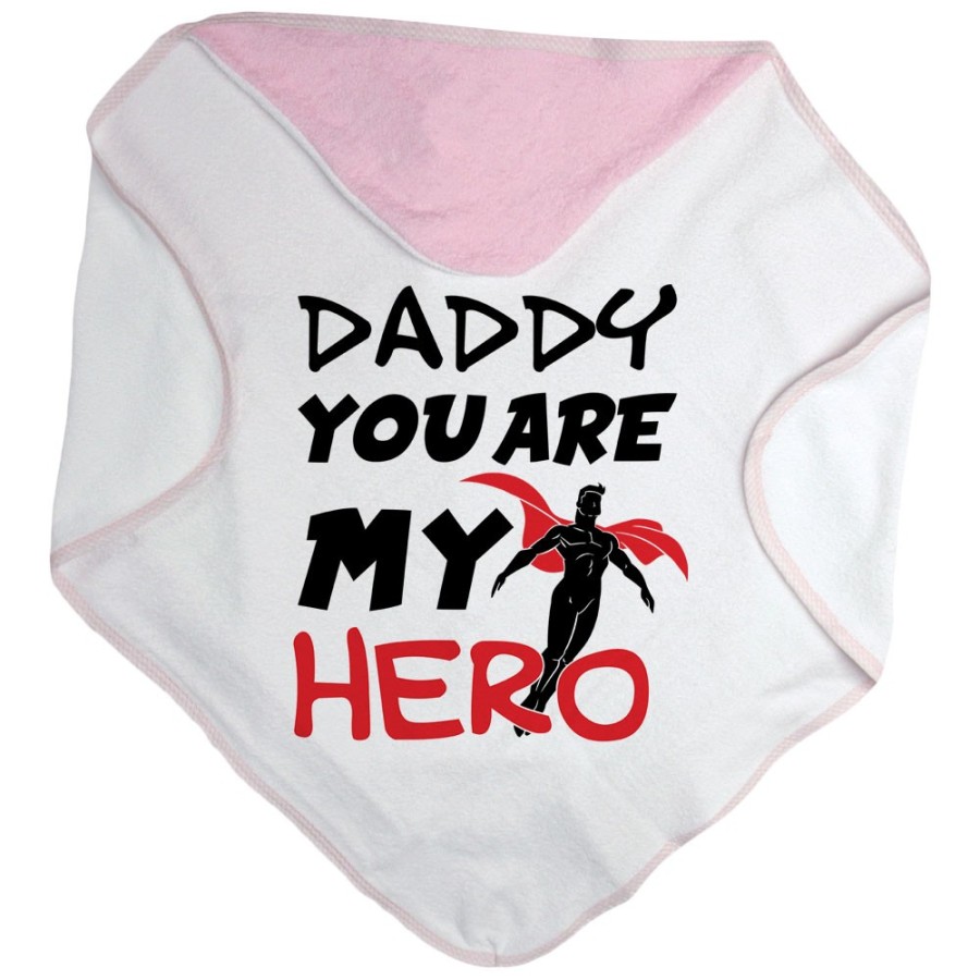 Accappatoio neonato daddy you are my hero Per il papà