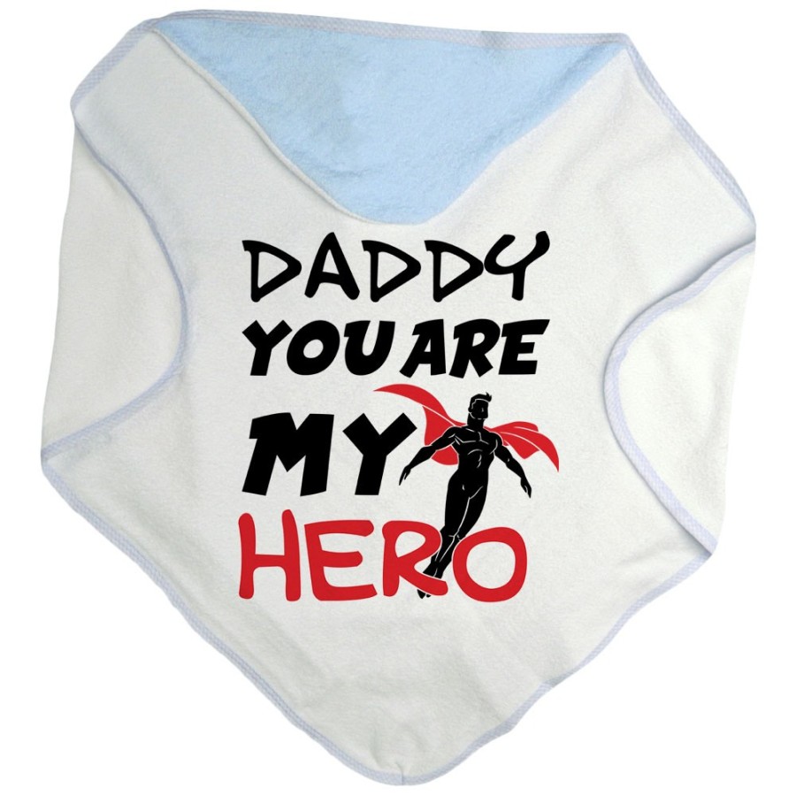 Accappatoio neonato daddy you are my hero Per il papà