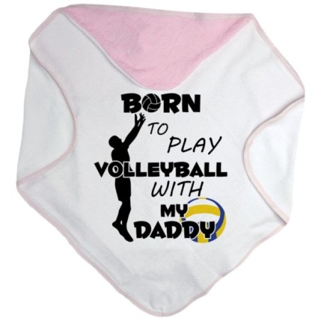 Accappatoio neonato born to play volleyball with my daddy Per il papà
