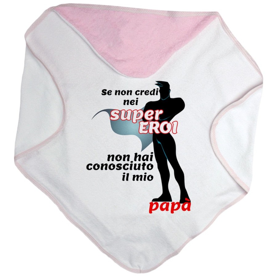 Accappatoio neonato se non credi nei super eroi non hai conosciuto il mio papà Per il papà
