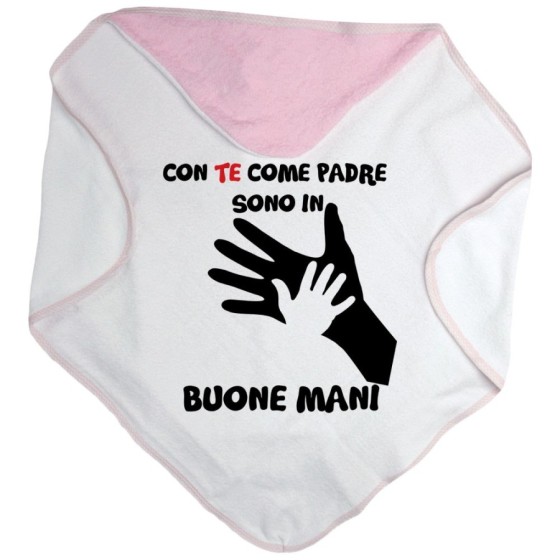 Accappatoio neonato con te come padre sono in buone mani Per il papà